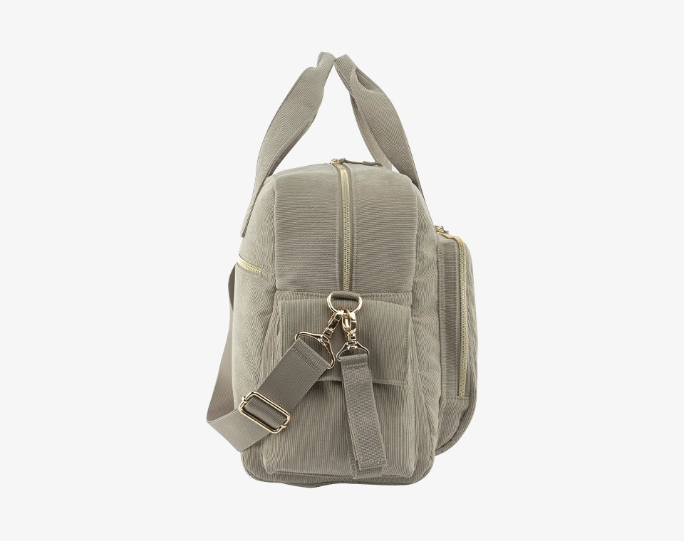 תיק החתלה לונה בז׳ כהה קורדרוי