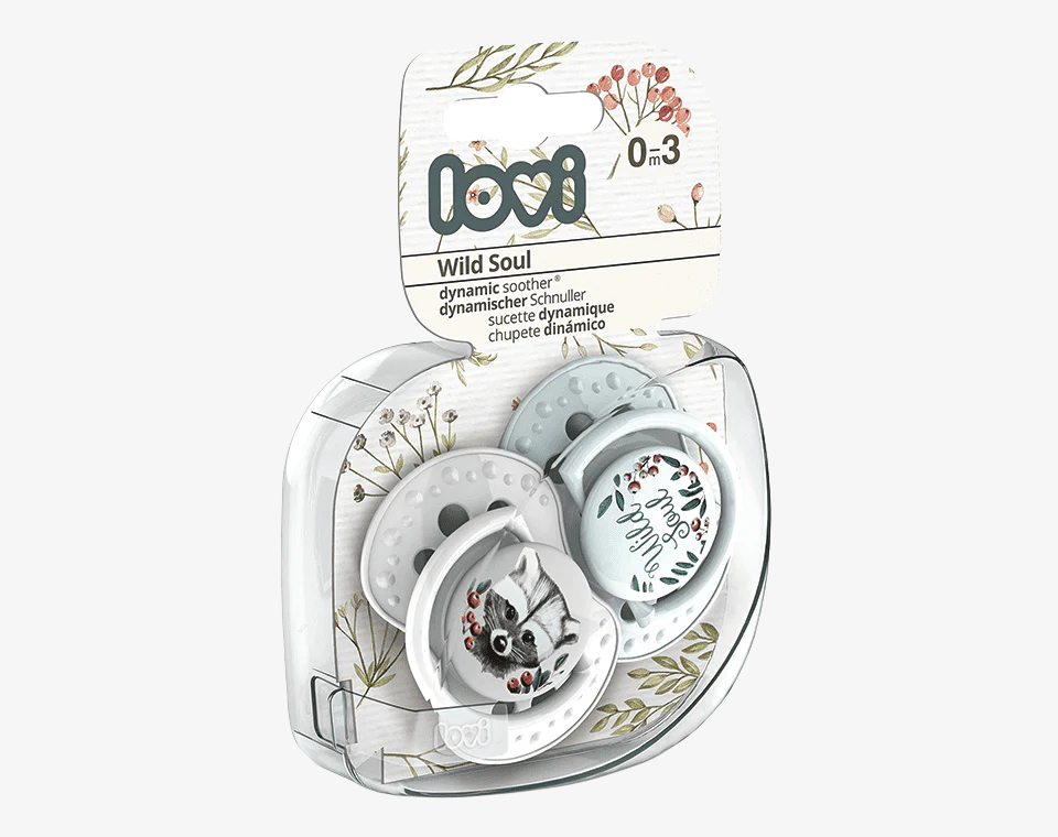 זוג מוצצי סיליקון מהדורת טבע פראי כחול לאבי Lovi