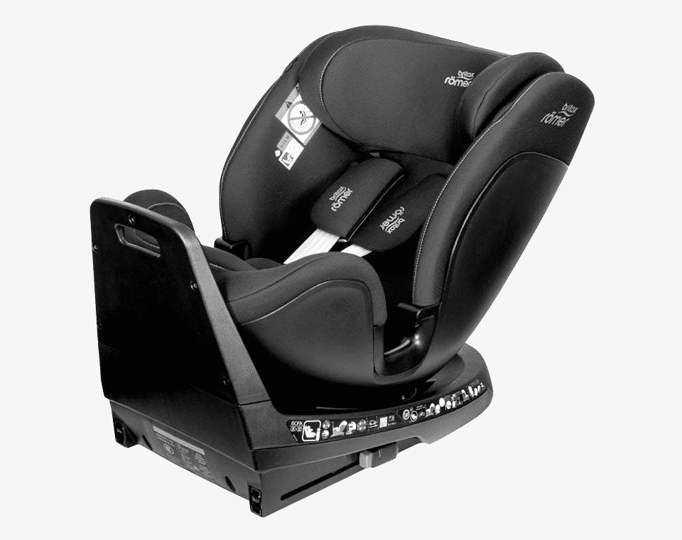 כיסא בטיחות מסתובב 360° משולב בוסטר עם גגון Swivel-Grow Max שחור