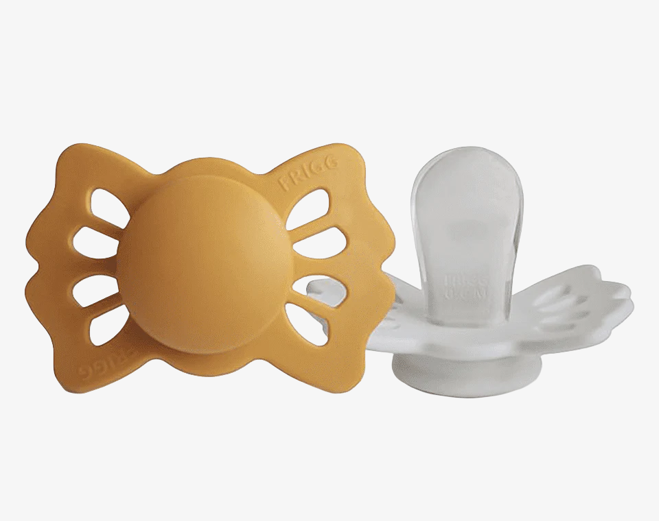 זוג מוצצים LUCKY- Honey Gold/Cream- size 1