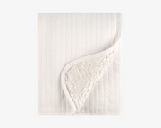 שמיכת פופי שמנת OS