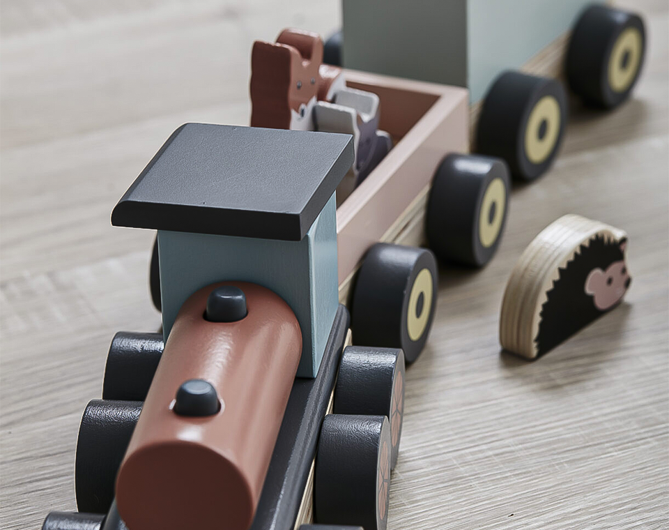 רכבת עץ חיות EDVIN