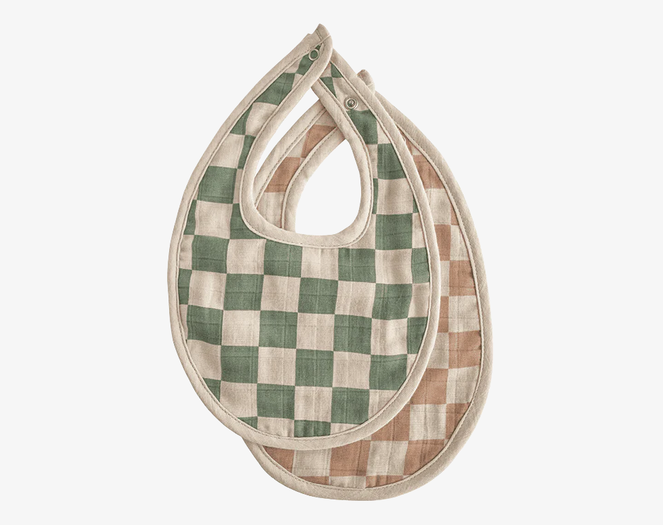 זוג סינרים Olive Check/Natural Check