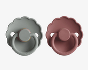 זוג מוצצי גומי DAISY- French Gray/ Woodchuck