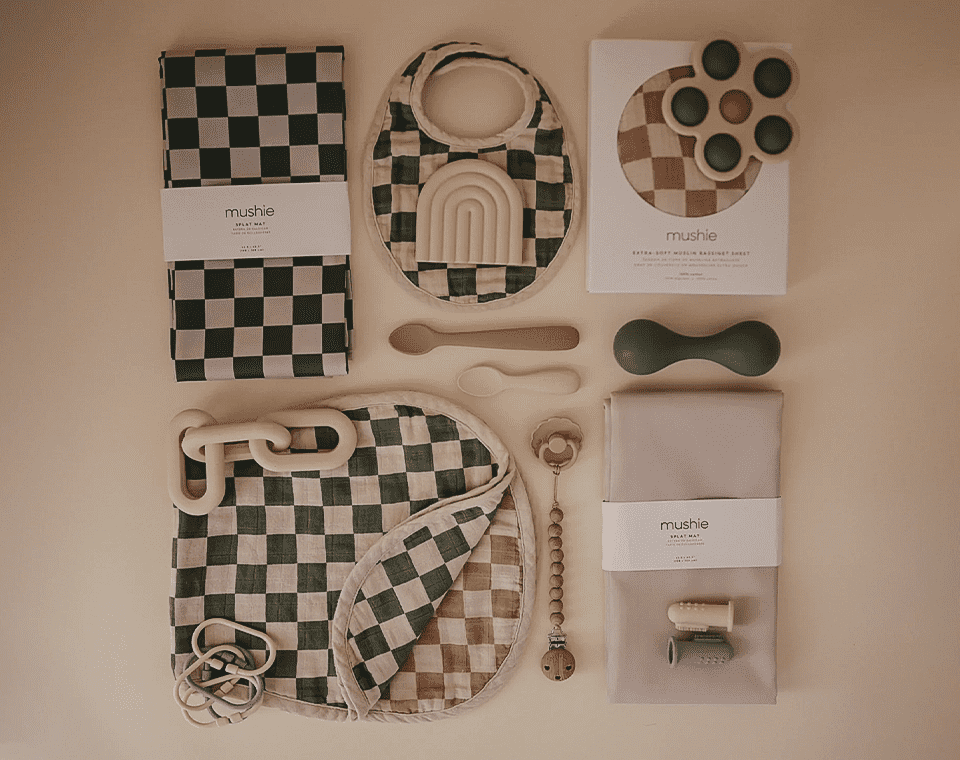 זוג סינרים Olive Check/Natural Check