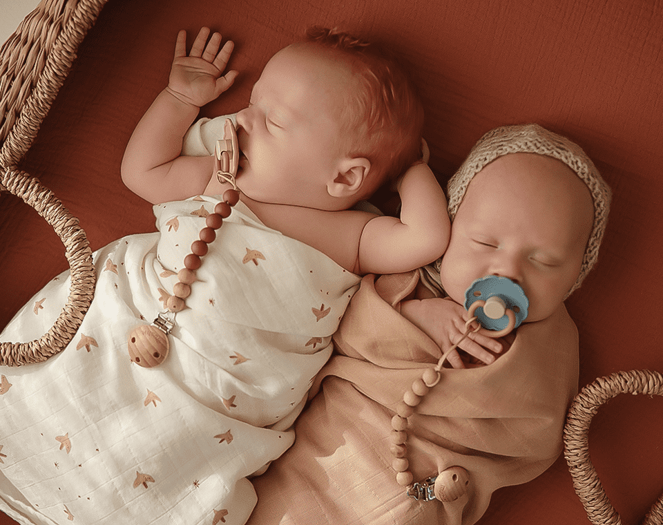זוג מוצצים DAISY- Rose Gold/ Wilow (size 2)
