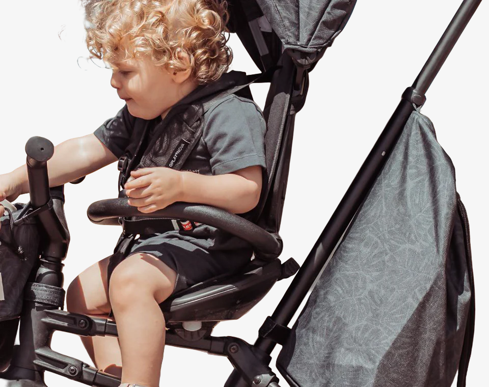 תלת אופן מתקפל 6 ב-1 אפור צ׳רקול MINENE X QPLAY 2024