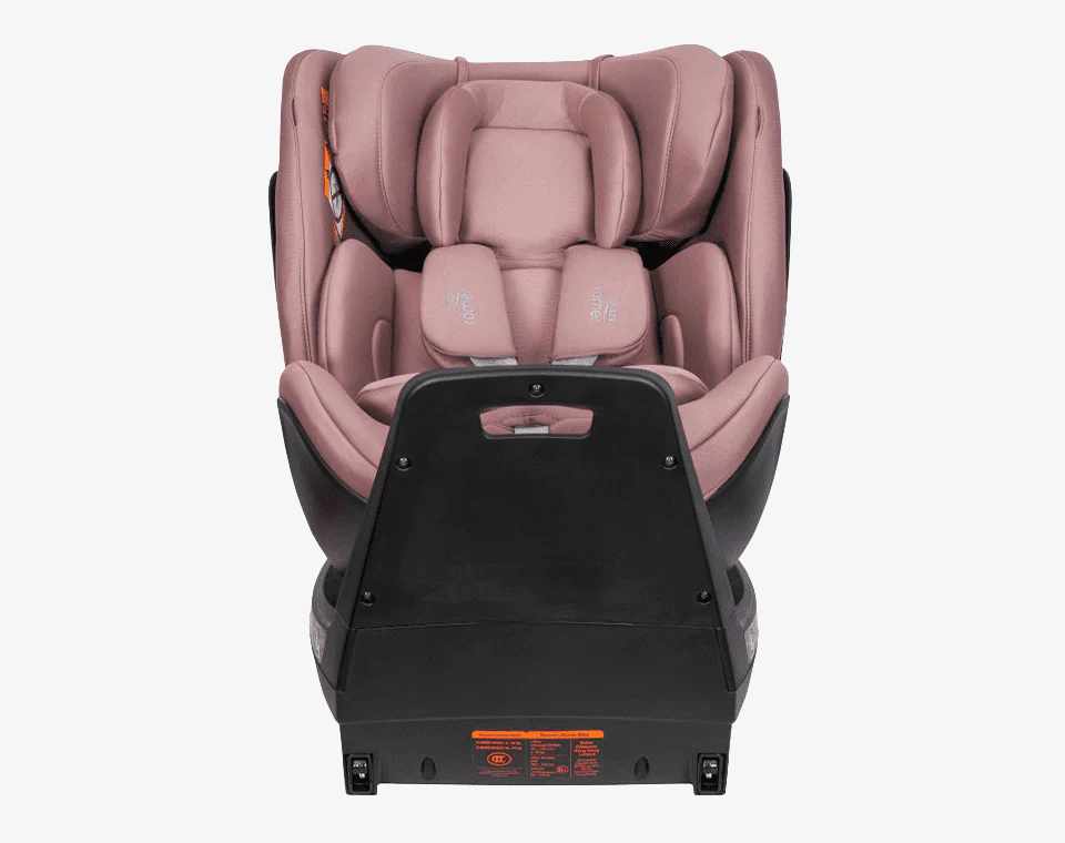 כיסא בטיחות מסתובב 360° משולב בוסטר עם גגון Swivel-Grow Max ורוד