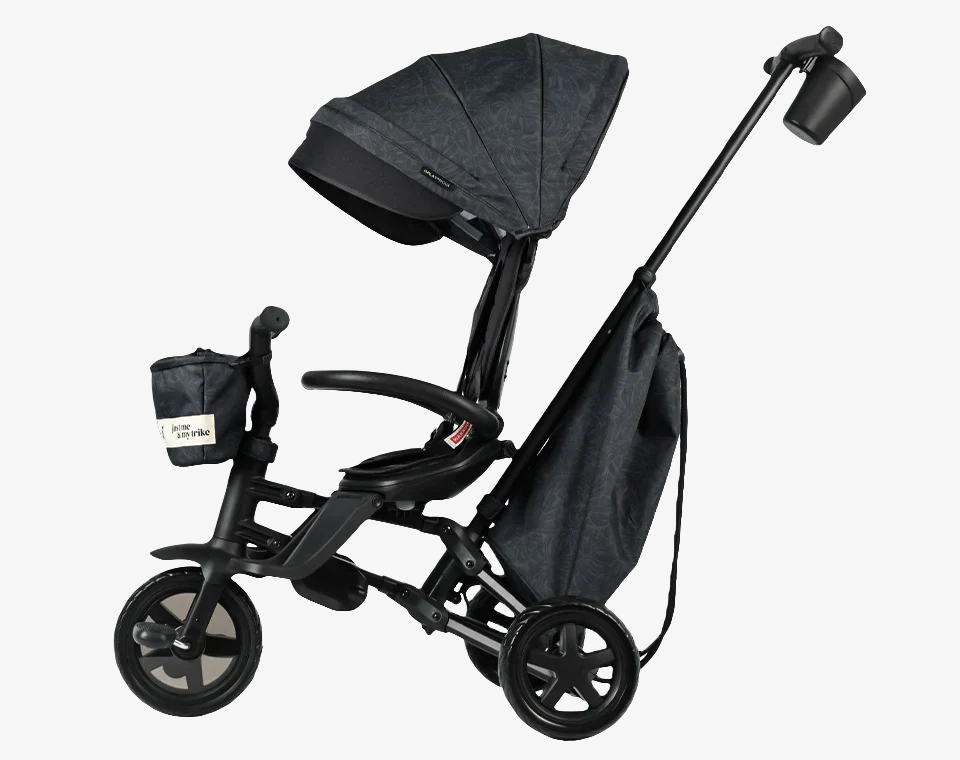 תלת אופן מתקפל 6 ב-1 אפור צ׳רקול MINENE X QPLAY 2024