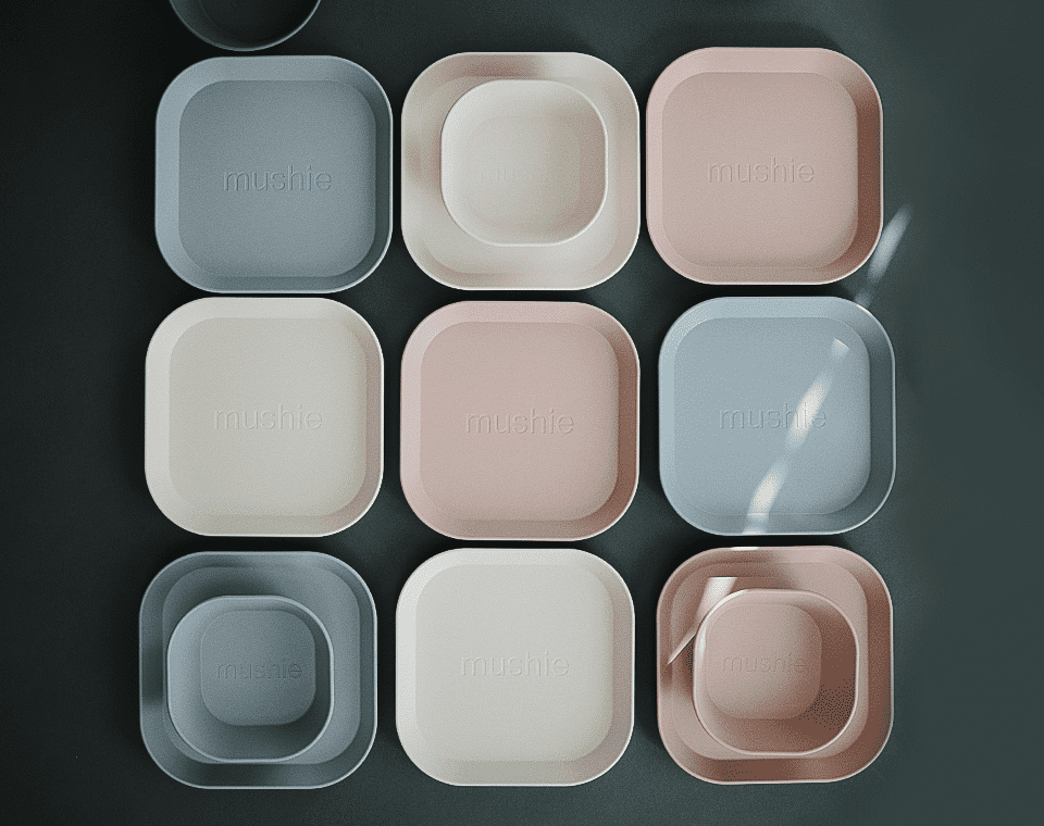 זוג צלחות מרובעות Ivory