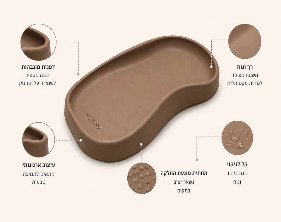 משטח החתלה מעוגל