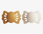 זוג מוצצים LUCKY- Honey Gold/Cream- size 1