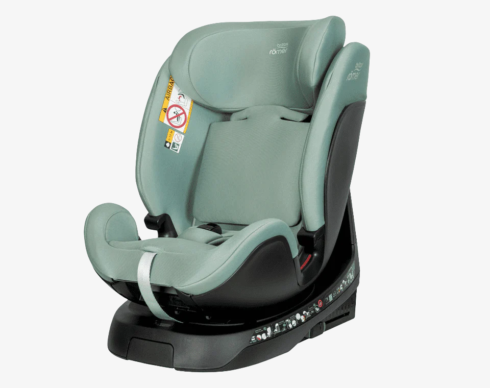 כיסא בטיחות מסתובב 360° משולב בוסטר עם גגון Swivel-Grow Max ירוק