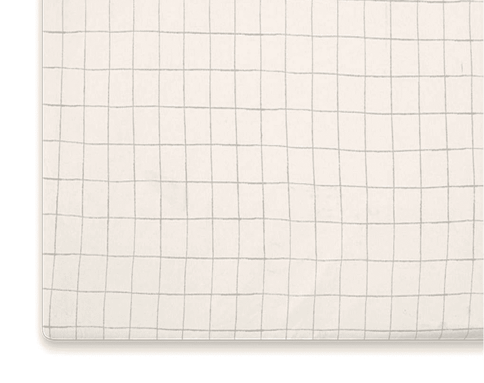סדין למיטת תינוק Bloom& Grid אבן מודפס