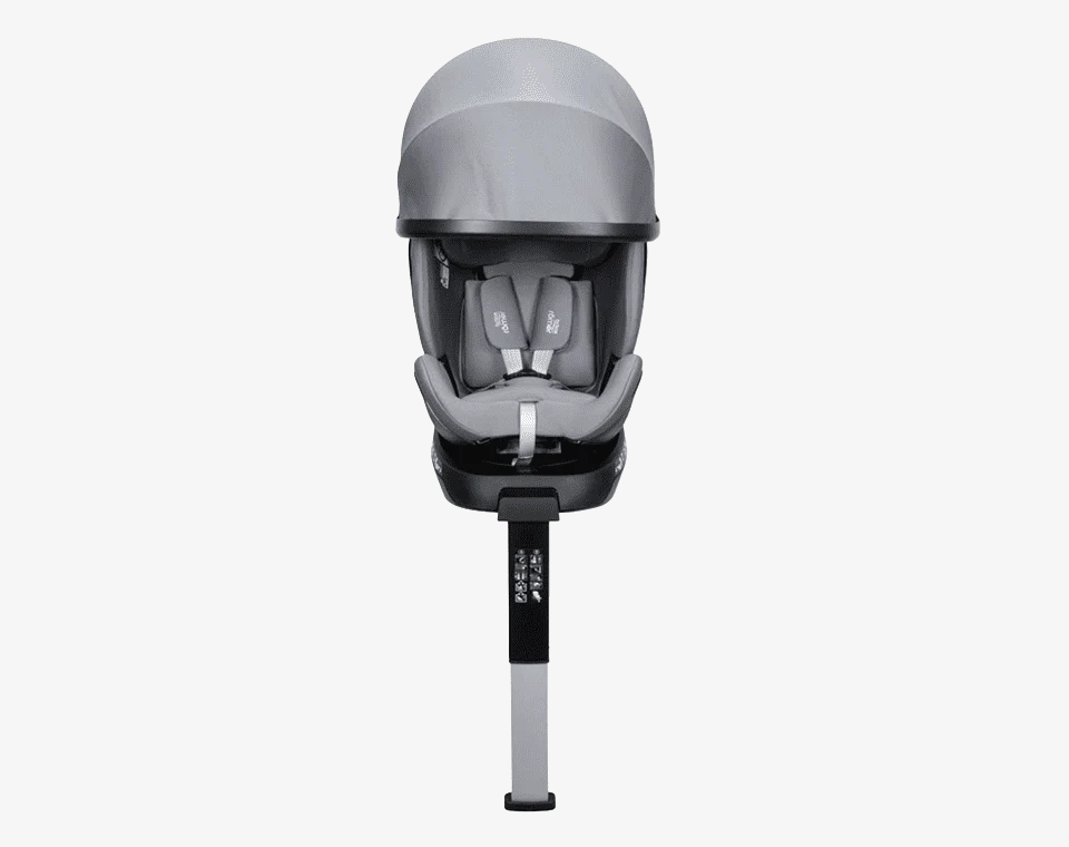 כיסא בטיחות מסתובב 360° משולב בוסטר עם גגון Swivel-Grow Max אפור
