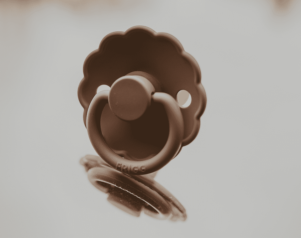 זוג מוצצי גומי DAISY- Graphite/ Peach Bronze
