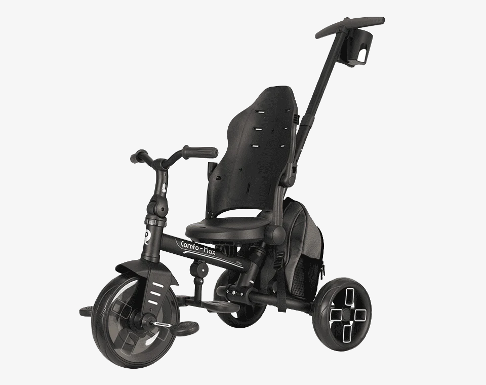תלת אופן מתקפל מסתובב Comfo Max אפור בלי גגון