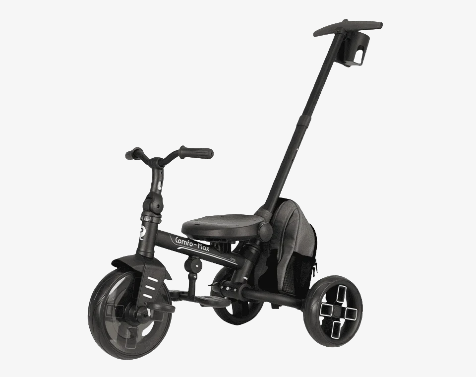 תלת אופן מתקפל מסתובב Comfo Max אפור בלי משענת גב