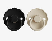 זוג מוצצי גומי DAISY- Cream/ Jet Black