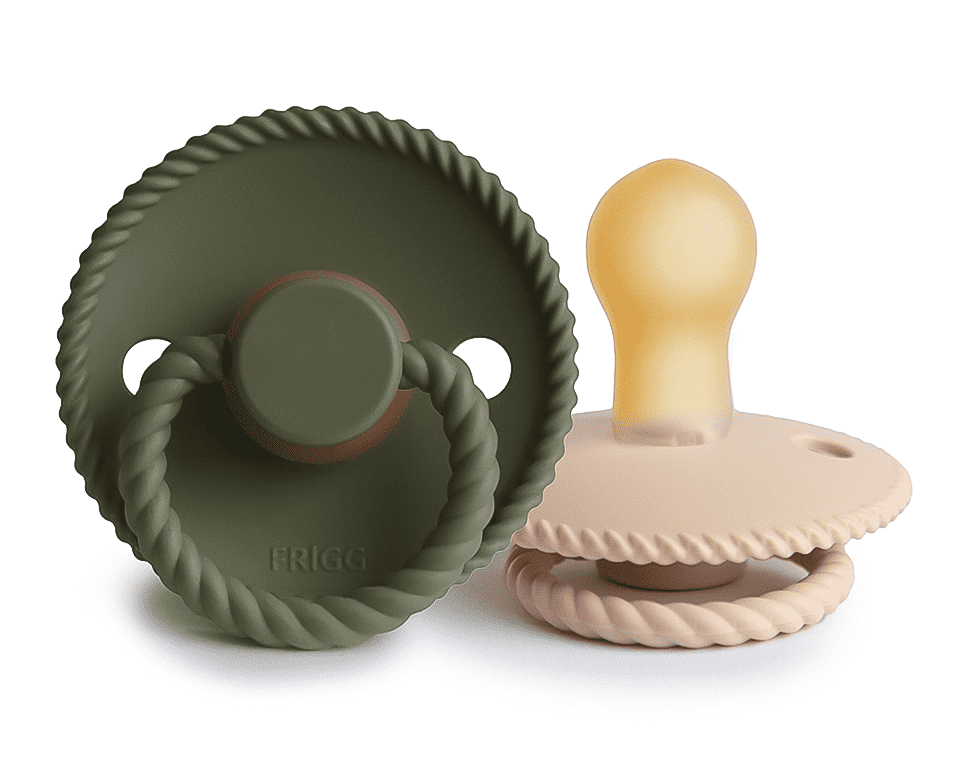 זוג מוצצי גומי ROPE- Croissant/ Olive