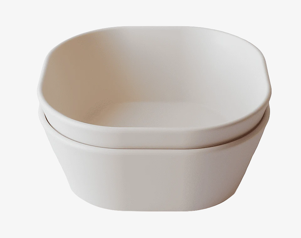 זוג קערות מרובעות Ivory