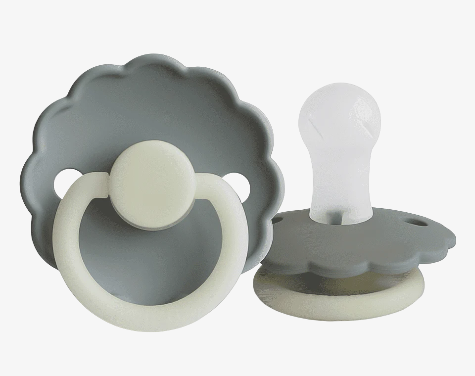 זוג מוצצים DAISY Night- French Gray/ Portobello