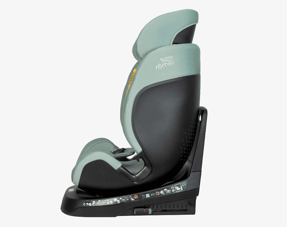 כיסא בטיחות מסתובב 360° משולב בוסטר עם גגון Swivel-Grow Max ירוק