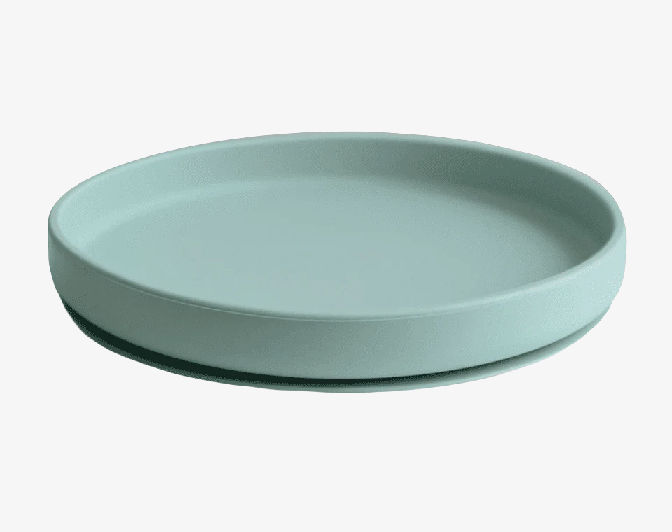 צלחת סיליקון ואקום קלאסית Cambridge Blue