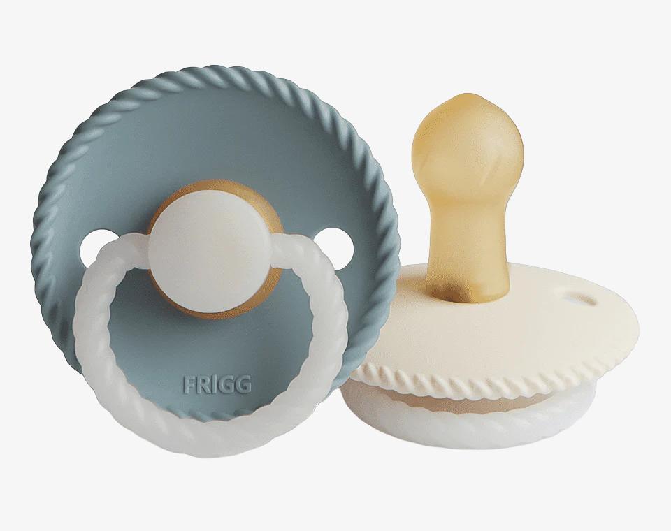 זוג מוצצי גומי ROPE Night- Stone Blue/ Cream
