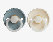זוג מוצצי גומי ROPE Night- Stone Blue/ Cream