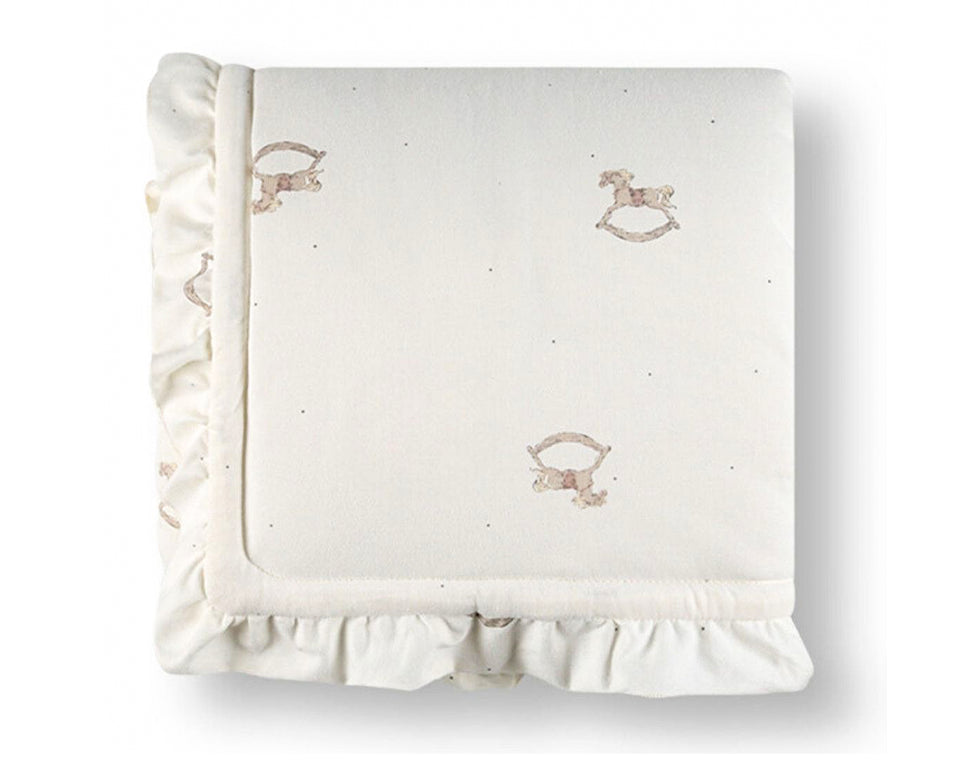 שמיכת Vintage Collection שמנת מודפס