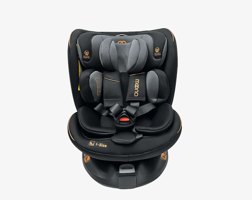 כיסא בטיחות מסתובב I-SIZE דגם C018 - שחור- אפור מקדימה