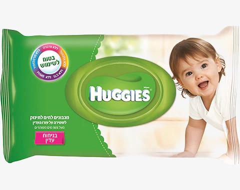 מארז רביעיית מגבונים לחים HUGGIES בניחוח עדין