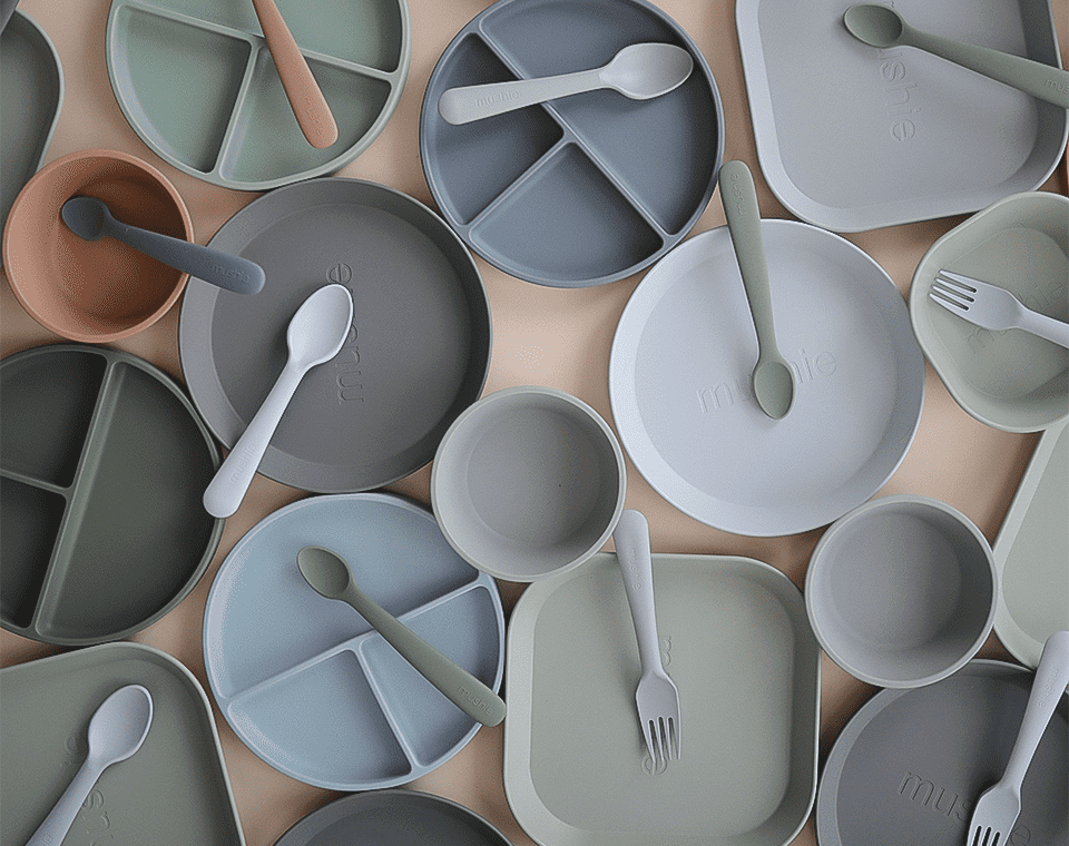 זוג צלחות עגולות Smoke