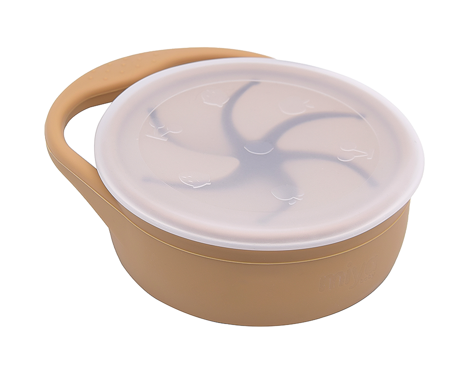 כוס חטיפים מתקפלת עם מכסה סיליקון Natural