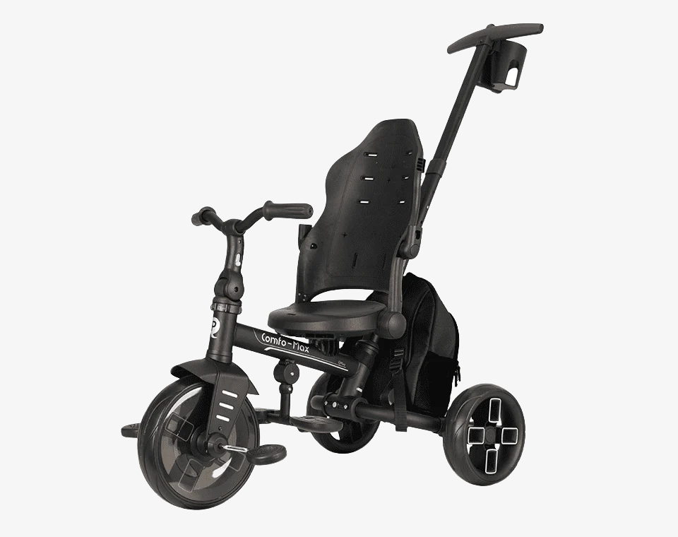 תלת אופן מתקפל מסתובב Comfo Max שחור ללא הצללה