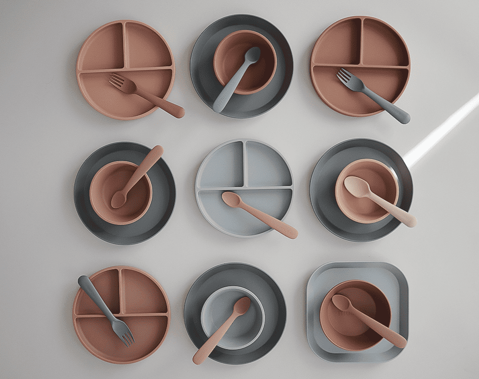 זוג צלחות עגולות Smoke