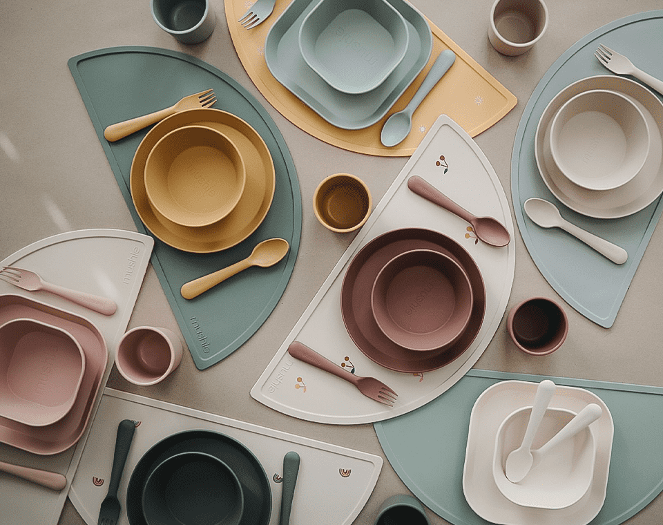 זוג צלחות עגולות Woodchuck