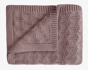 שמיכה סרוגה Honeycomb Desert Rose