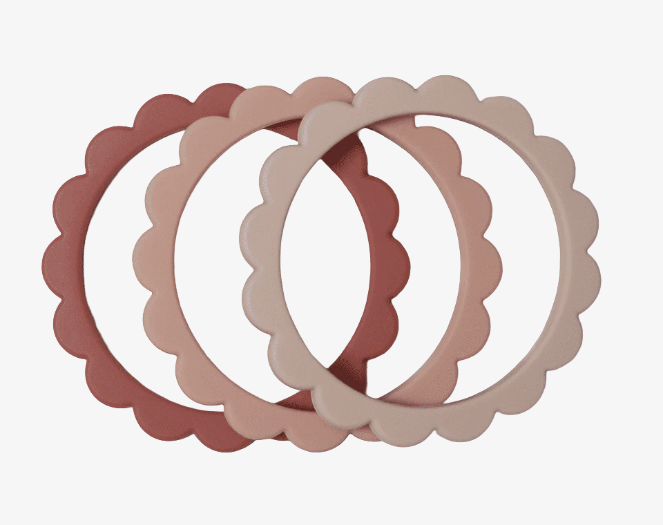 שלישיית צמידי פרח נשכנים Blush/Rose/Shifting Sand