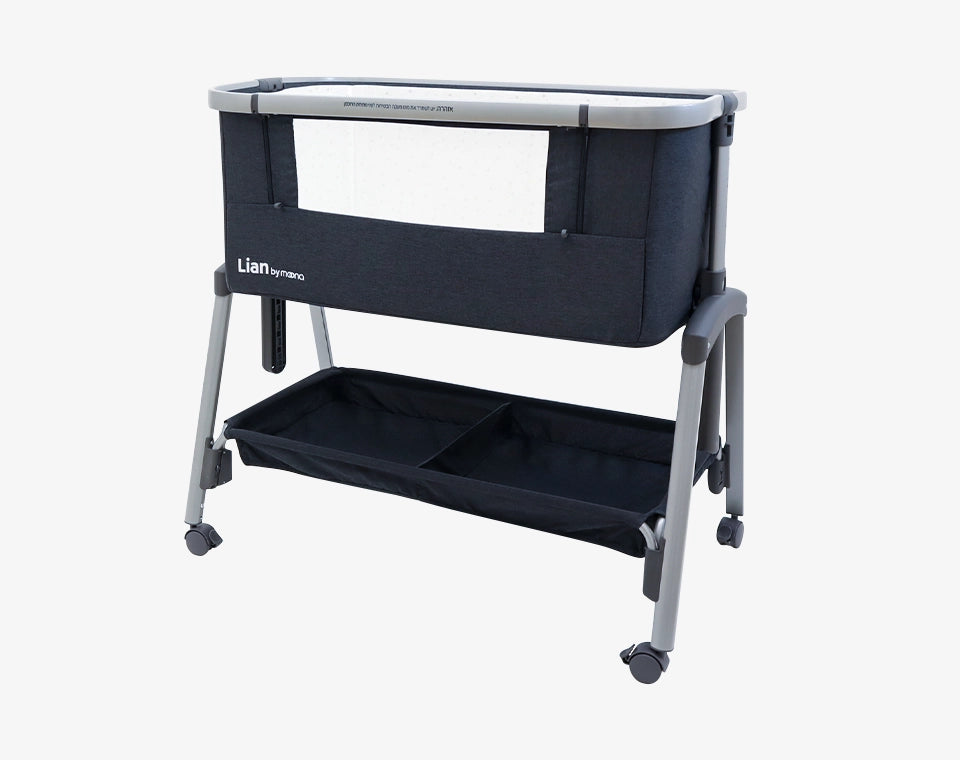 עריסה נצמדת ליאן- אפור